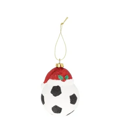 Hanger kerstmuts voetbal 7 x 9 cm