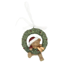 Hanger krans beer groen 10 cm