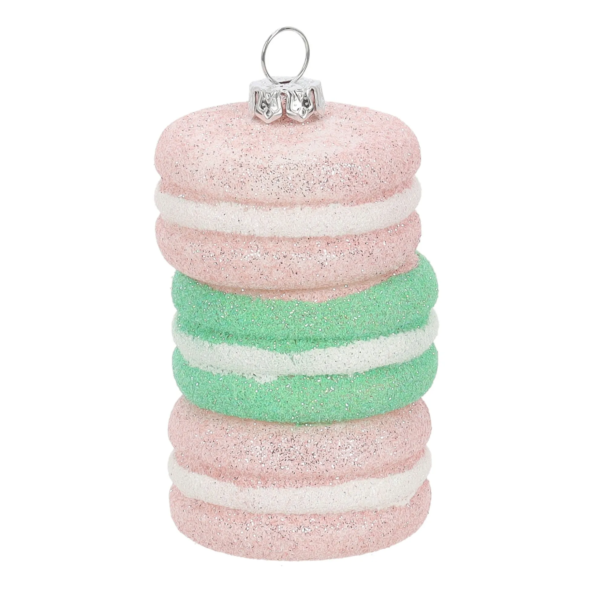 Hanger macaron roze groen 5 x 8 cm
