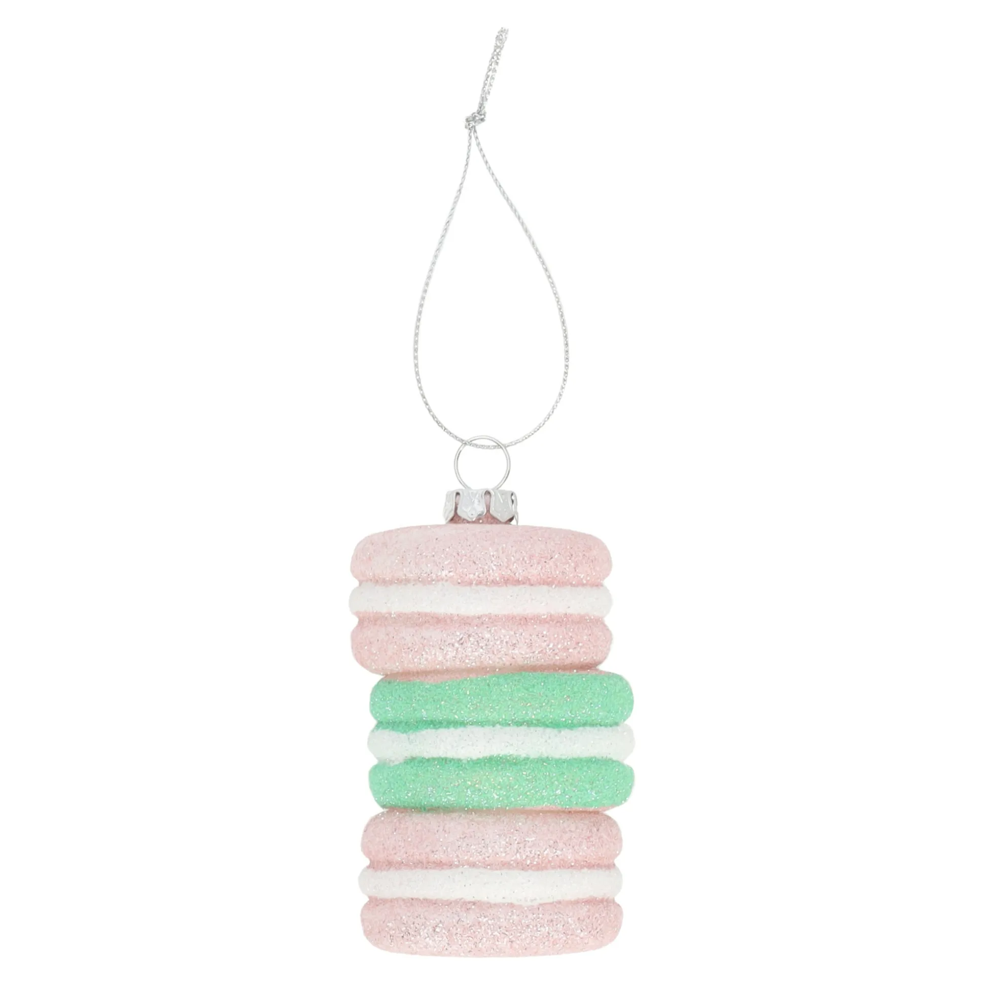 Hanger macaron roze groen 5 x 8 cm