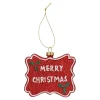 Hanger Merry Christmas rood 9 x 8 cm