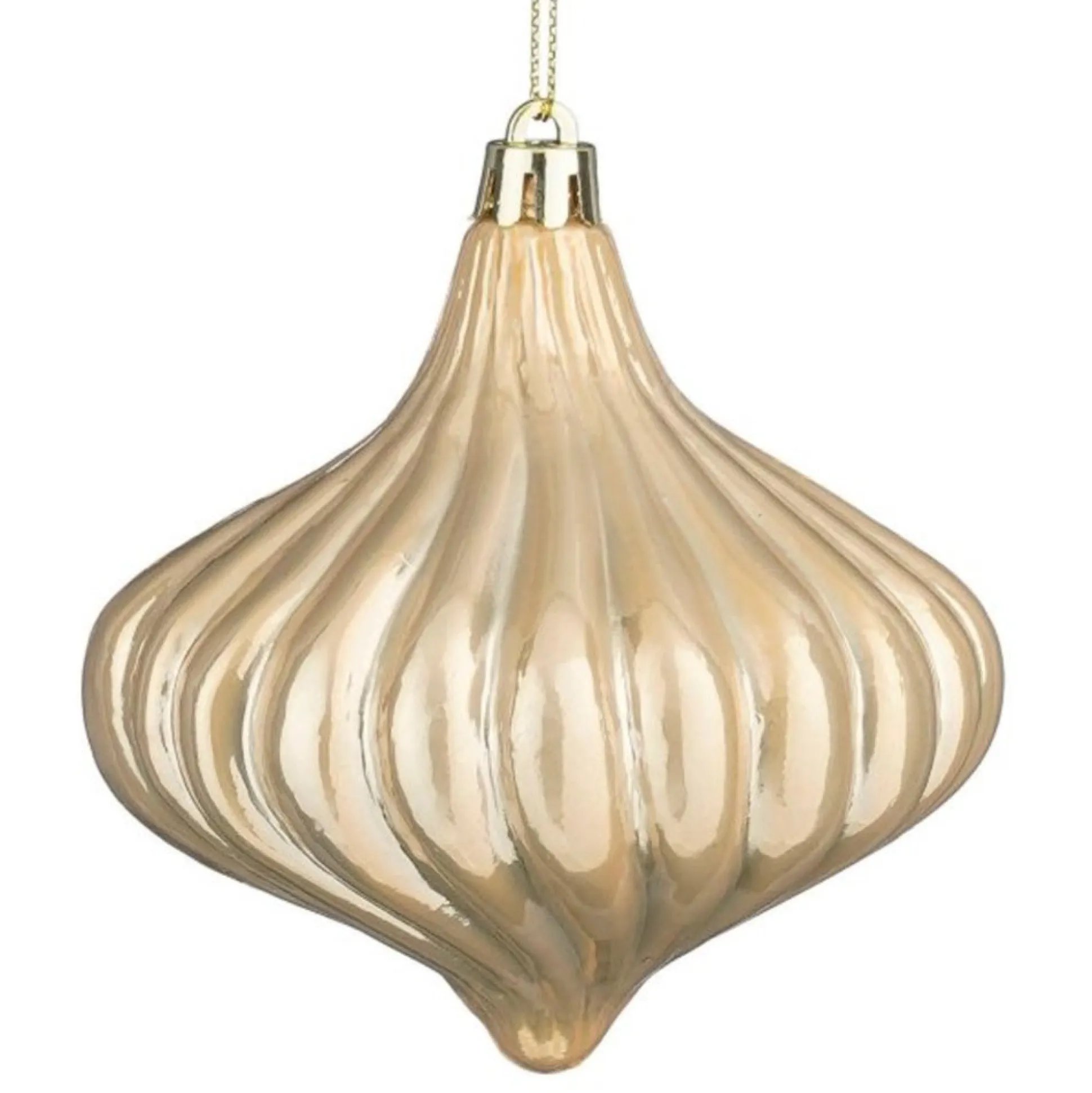 Hanger ornament beige 9 x 10 cm