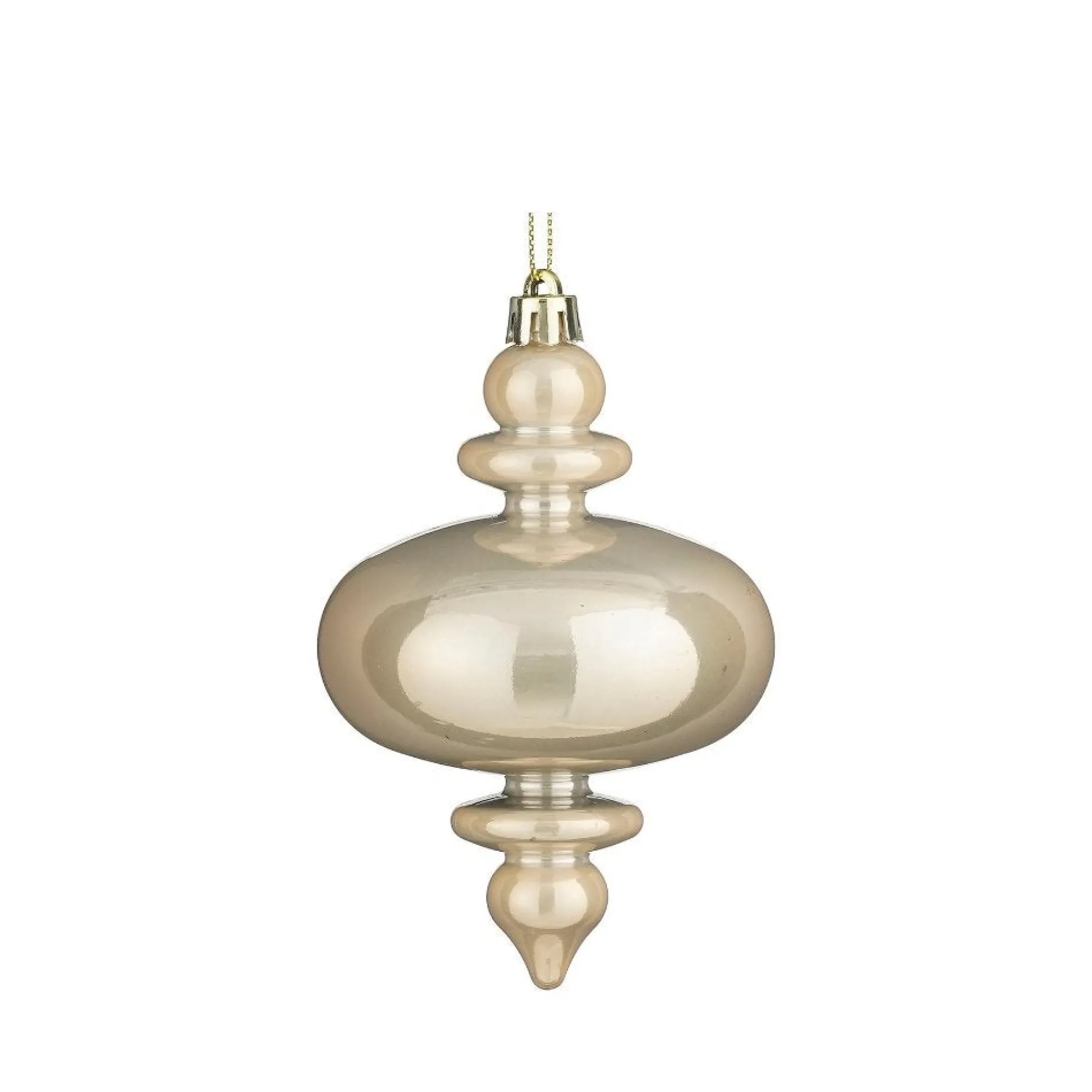 Hanger ornament beige 15 x 8 cm