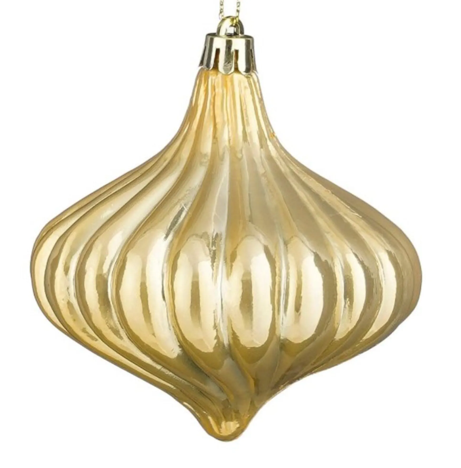 Hanger ornament goud 9 x 10 cm