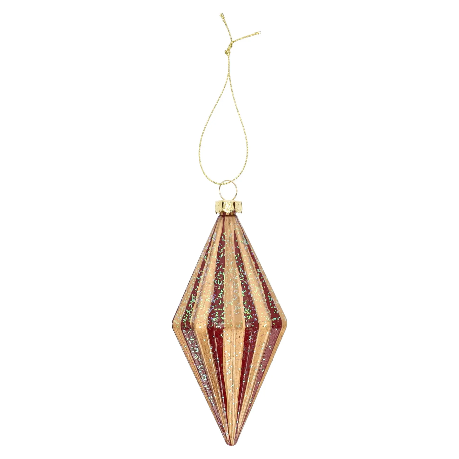Hanger pegel rood goud 6 x 12 cm