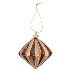 Hanger pegel rood goud 8 x 7 cm