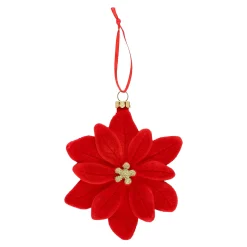 Hanger poinsetta rood 11 x 14 cm