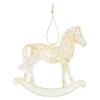 Hanger schommelpaard goud 11 x 10 cm