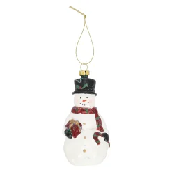 Hanger sneeuwman cadeau 6 x 11 cm