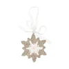Hanger sneeuwvlok gingerbread roze 8 cm