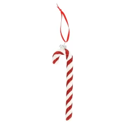 Hanger snoepstok rood wit 4 x 15 cm