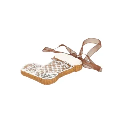 Hanger sok gingerbread wit 8 cm
