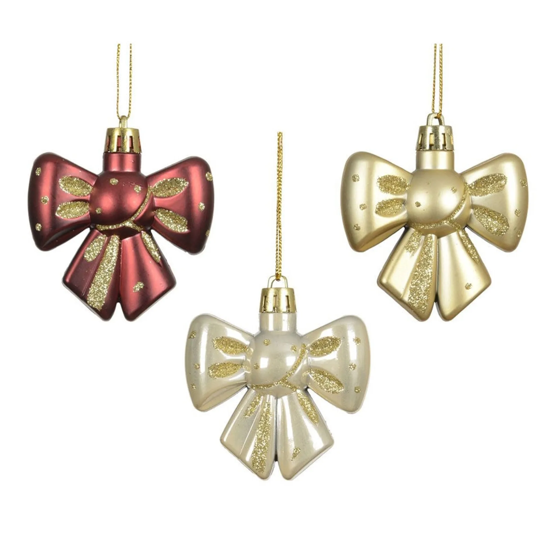 Hanger strik 6 cm rood goud