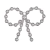 Hanger strik Bowi zilver 10x9cm