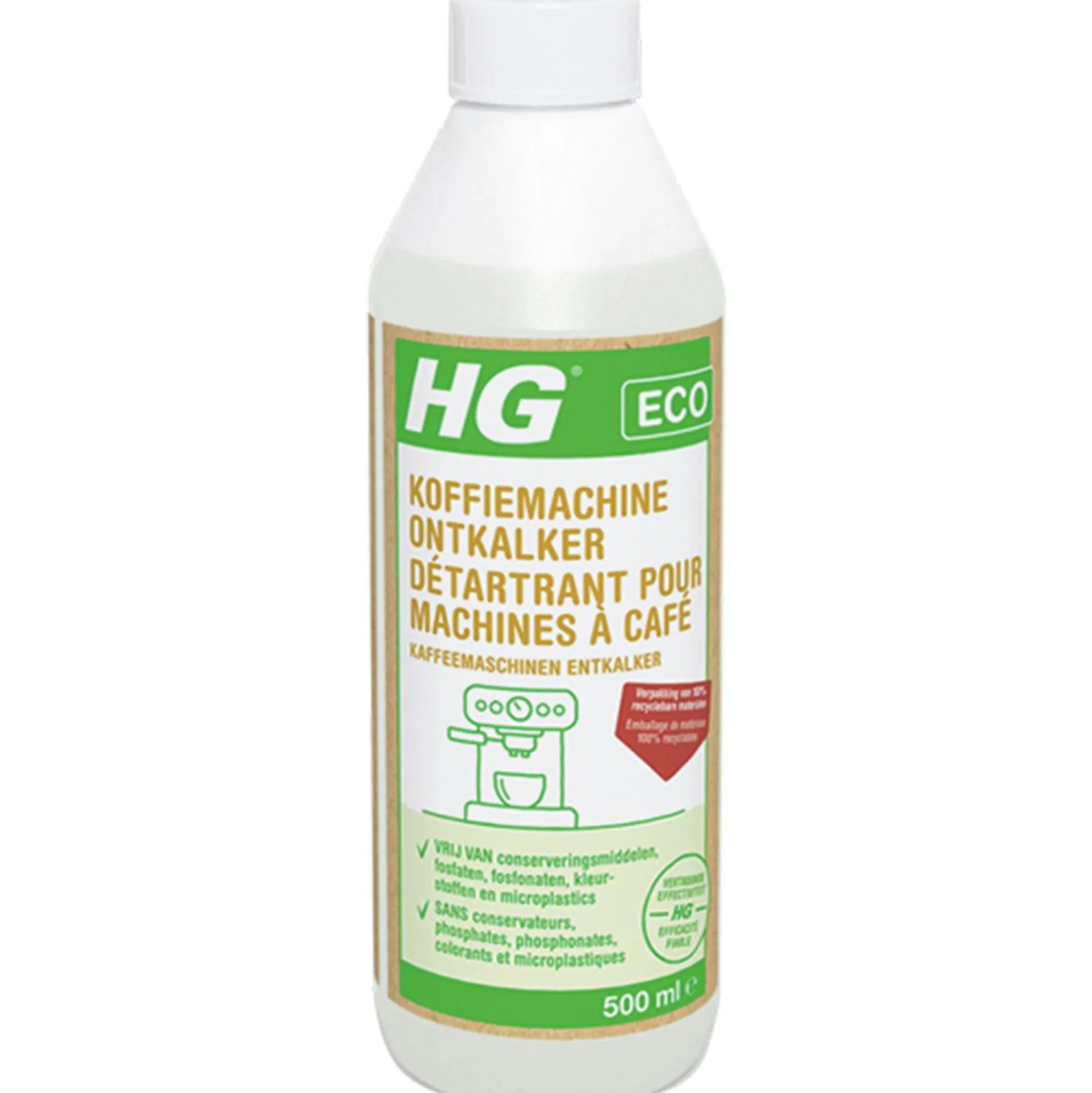 HG ECO koffiemachine ontkalker citroenzuur 0.5L NL/BE