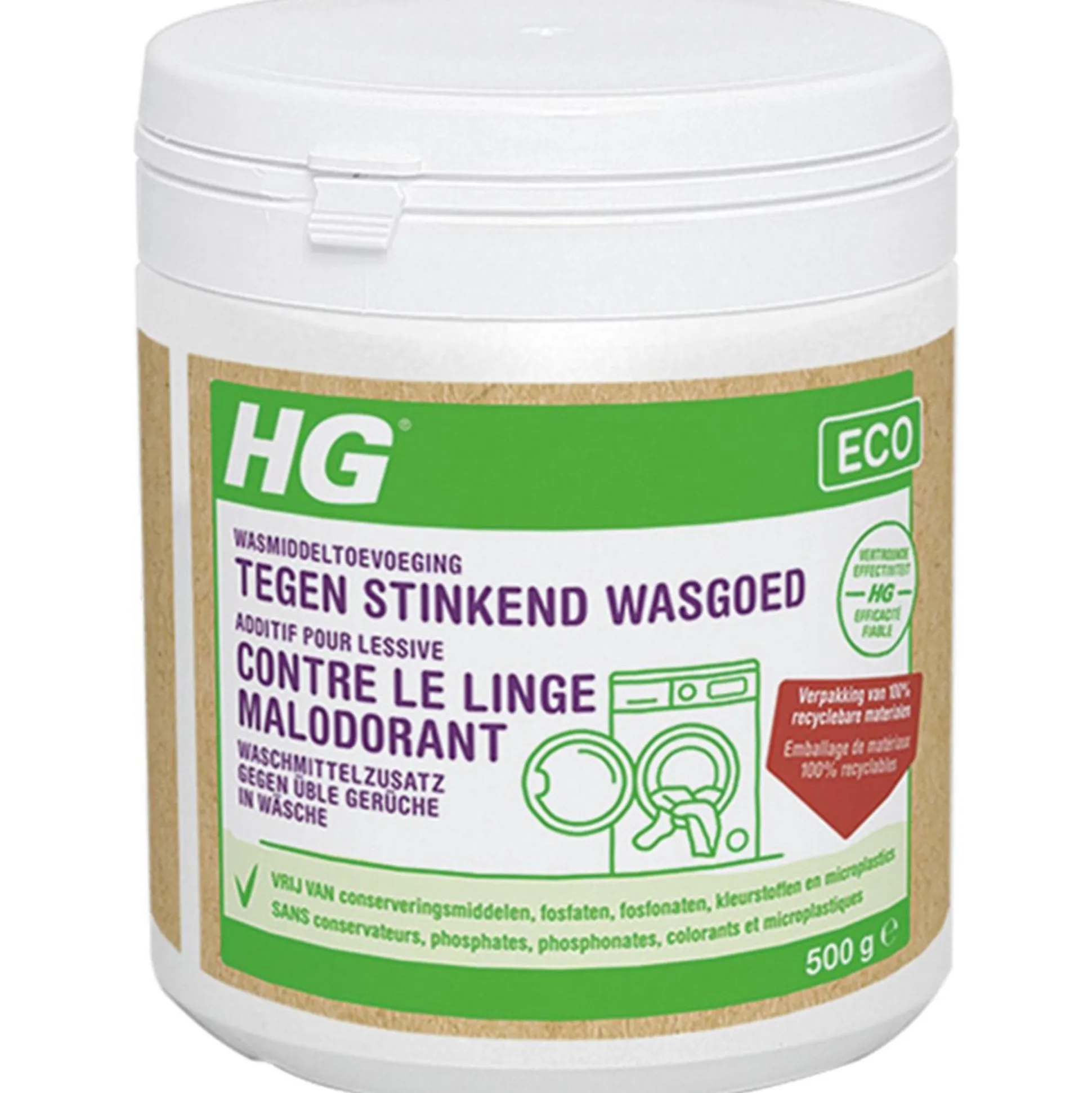 HG ECO tegen stinkend wasgoed 0.5kg NL/BE