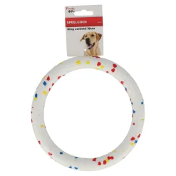 Hondenpeelgoed ring confetti 18cm