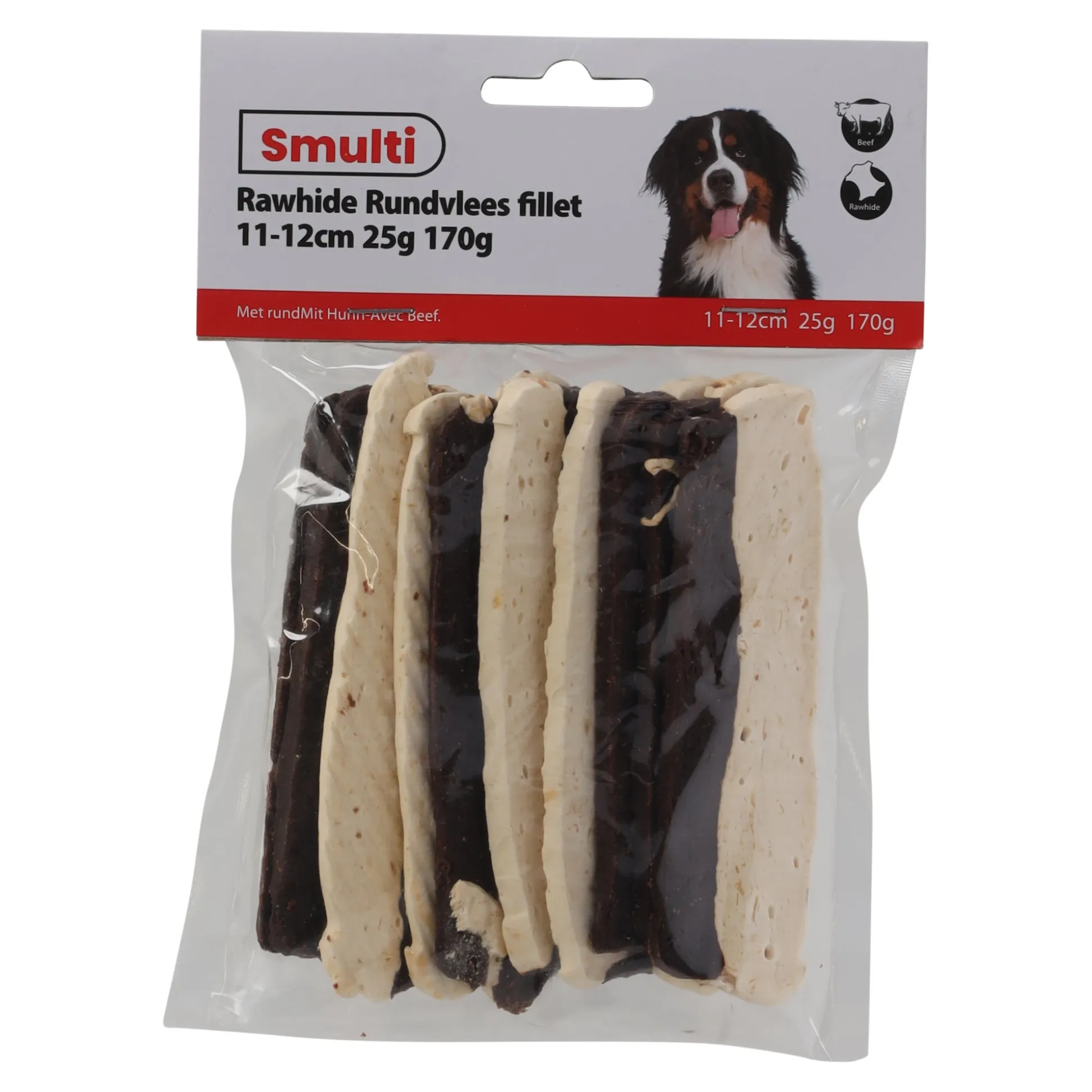 Hondensnack beef fillet 12cm 7st