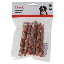 Hondensnack duck stick 12cm duo 10st