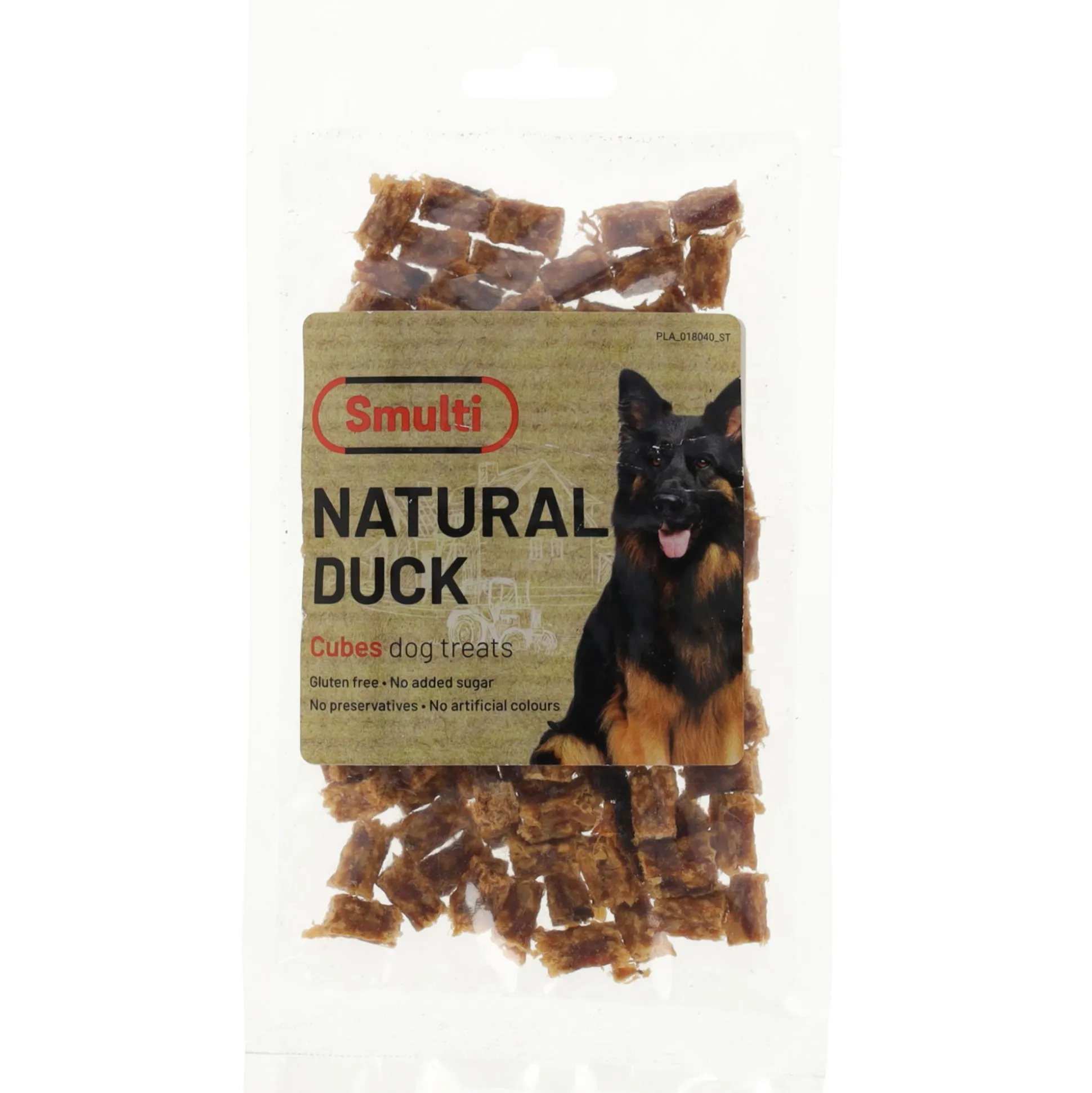 Hondensnack eend blokjes 80g Smulti