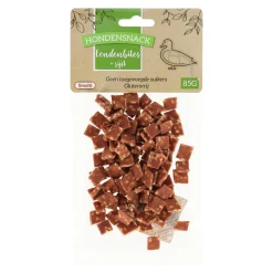 Hondensnack eend+rijst bites 85G