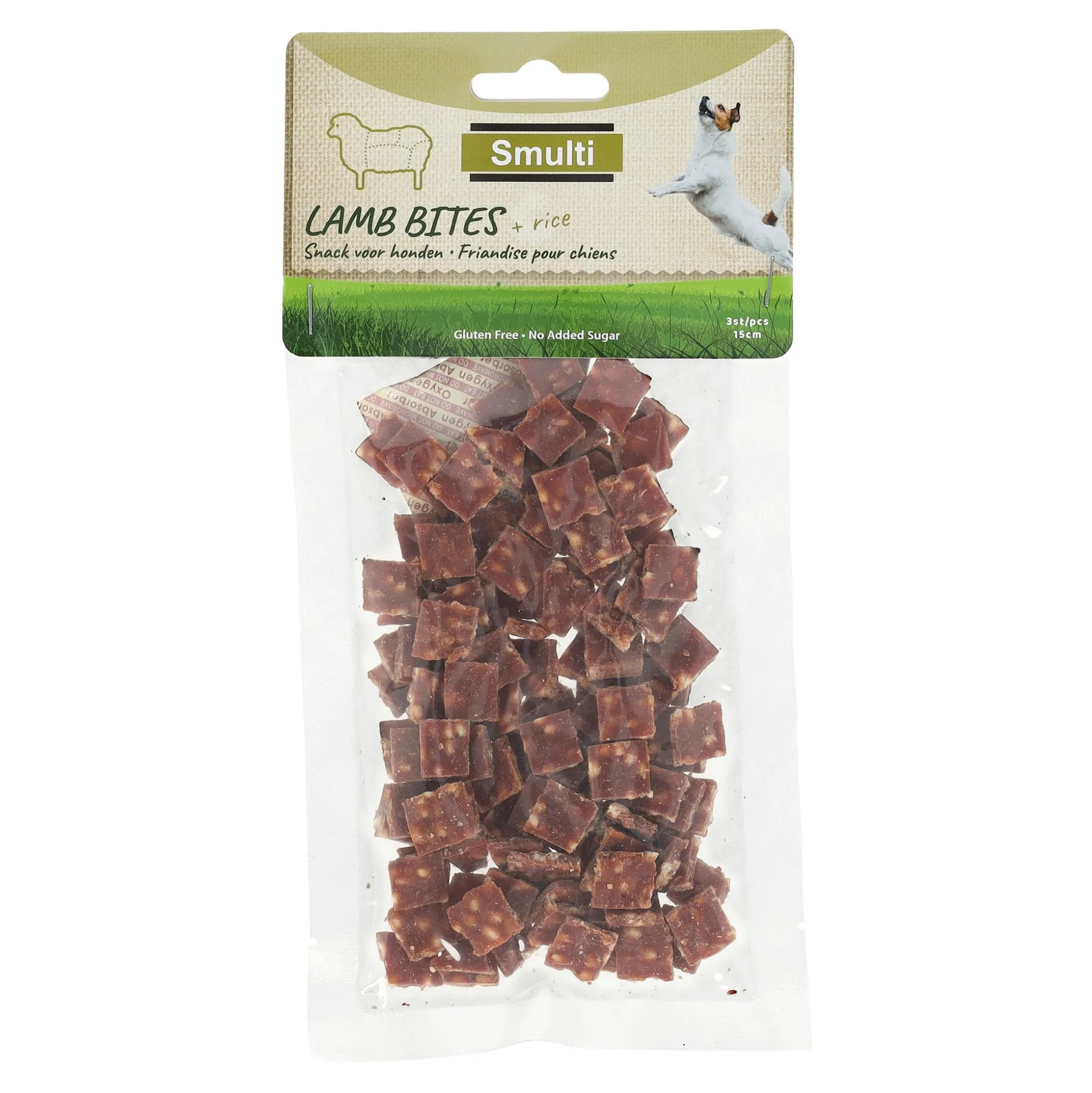 Hondensnack Hapki lam+rijsthapjes 85gr