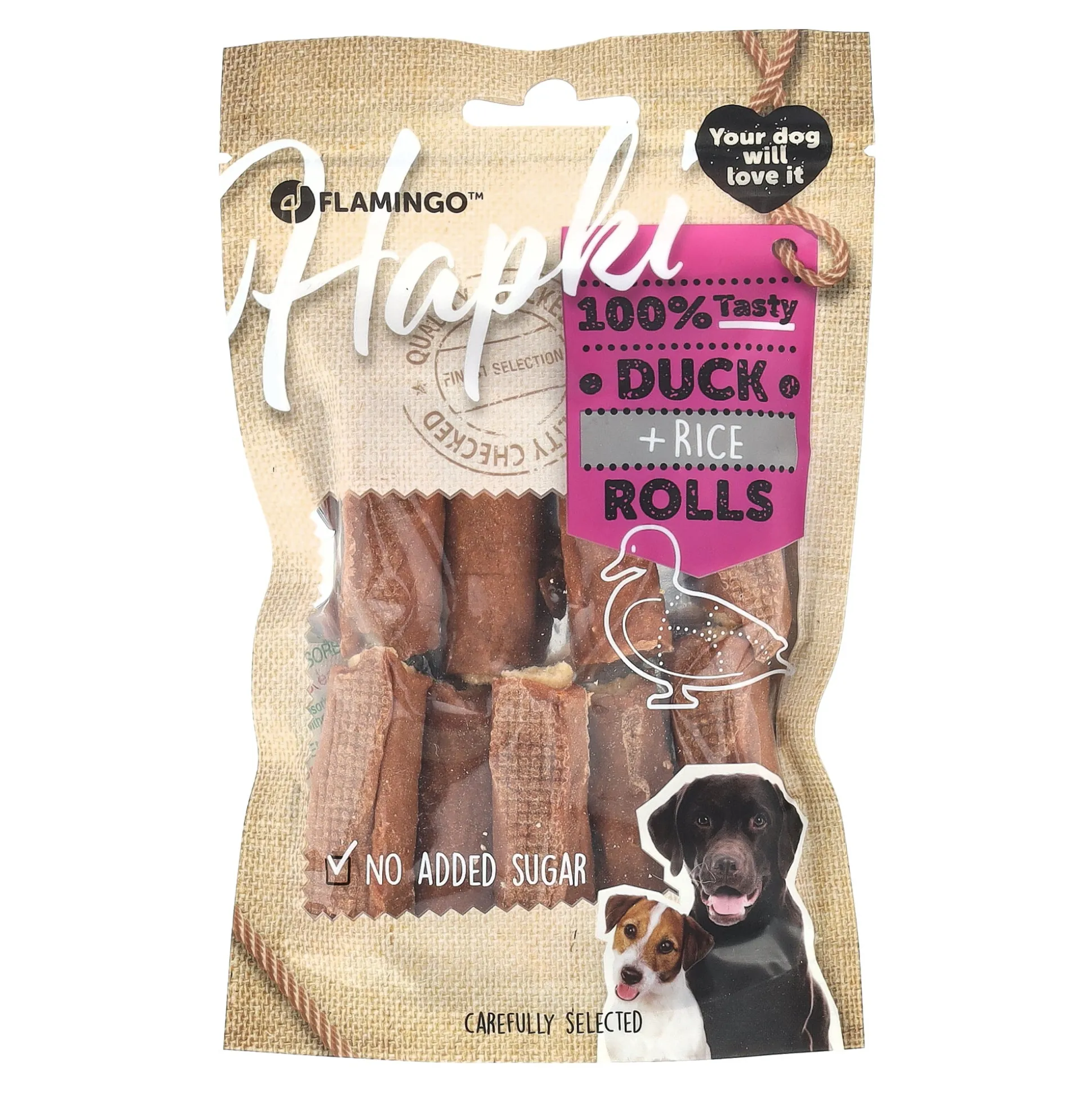 Hondensnack Hapki rijstsigaar eend 85gr