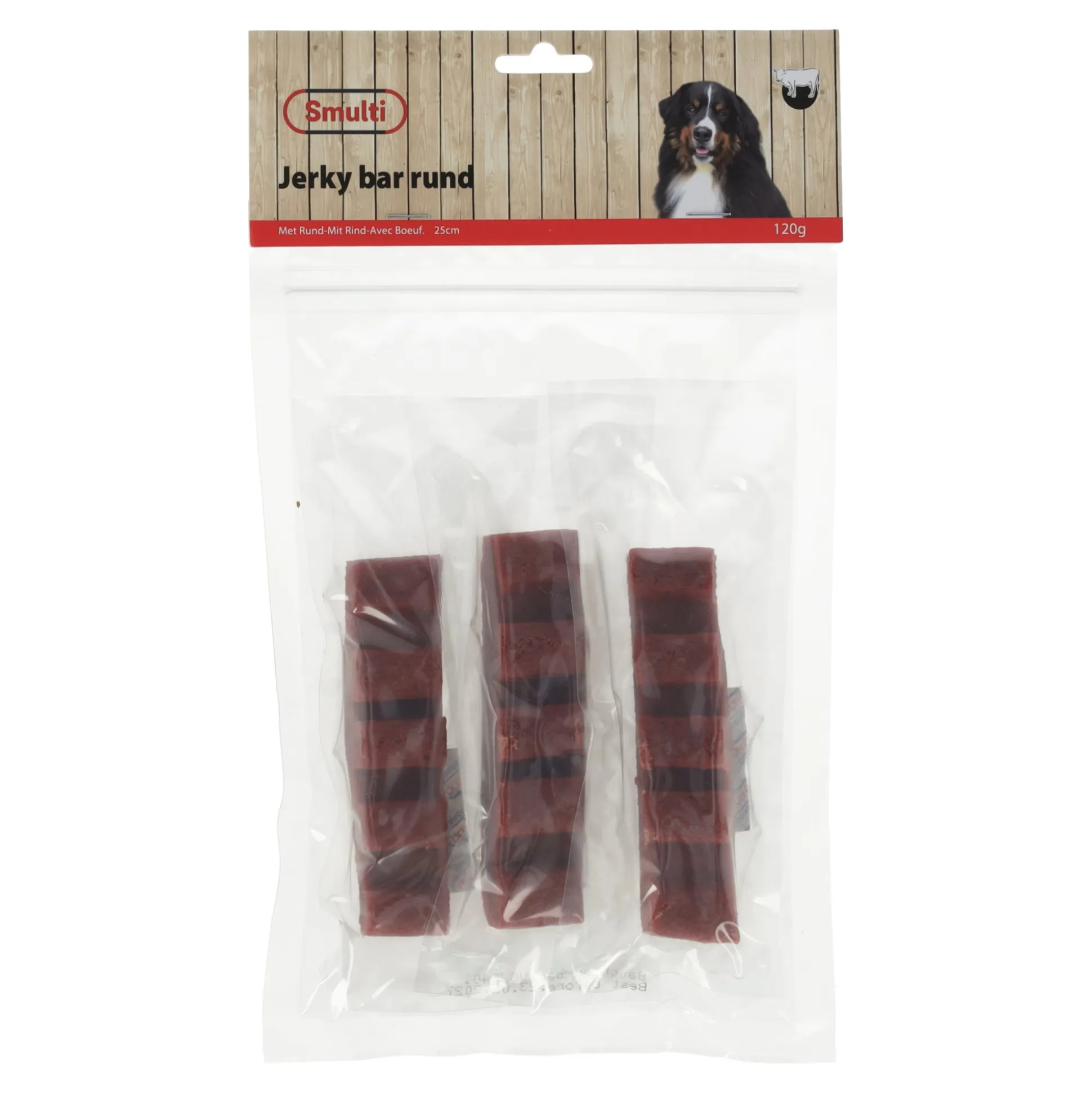 Hondensnack jerky bar rund 120g