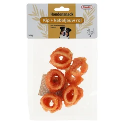 Hondensnack kabeljauw rol met kip 140g