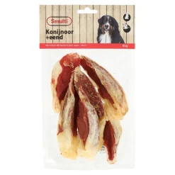 Hondensnack konijn oor+eend 85g