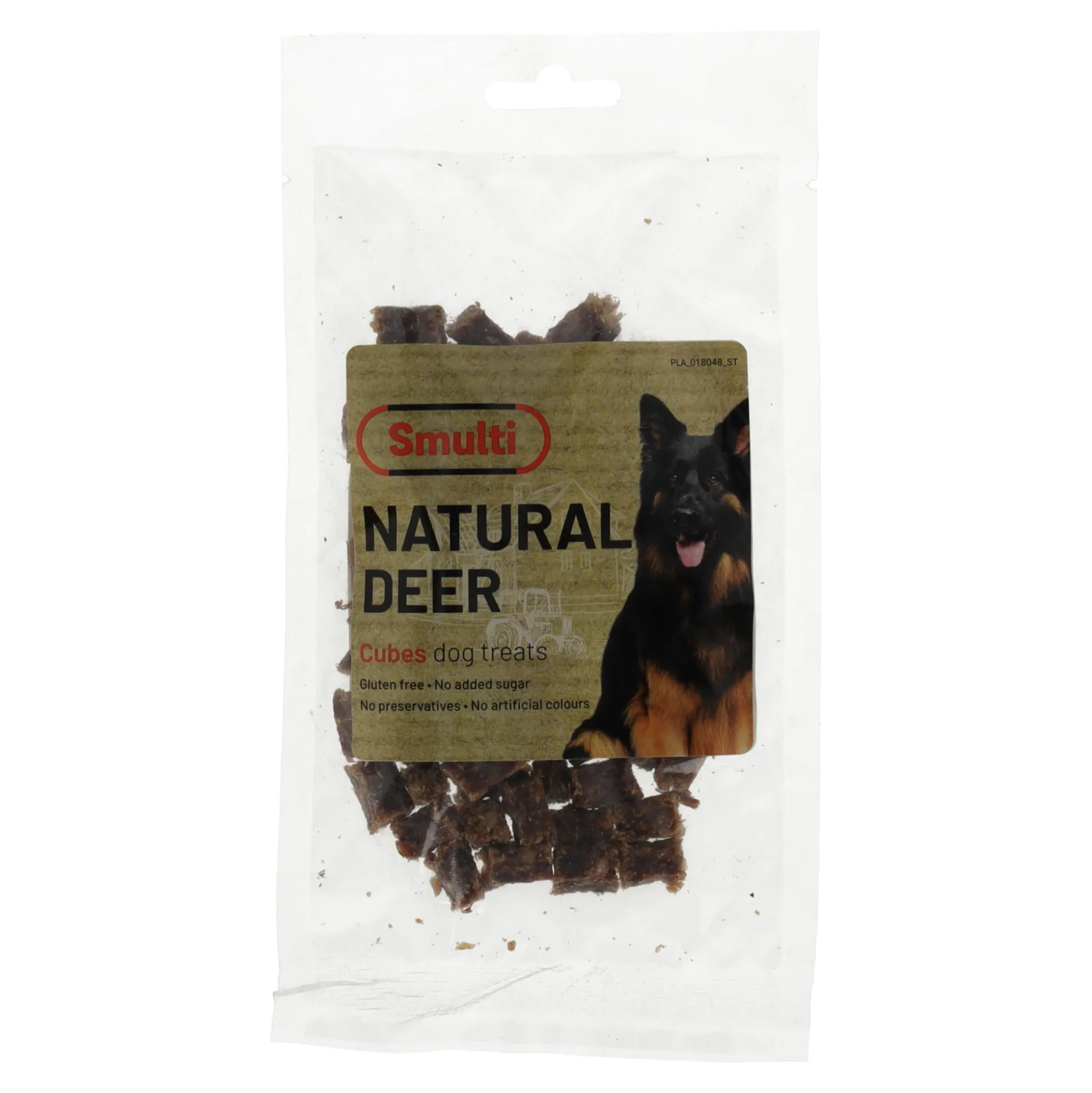 Hondensnack nature hert blokjes 80g Smulti