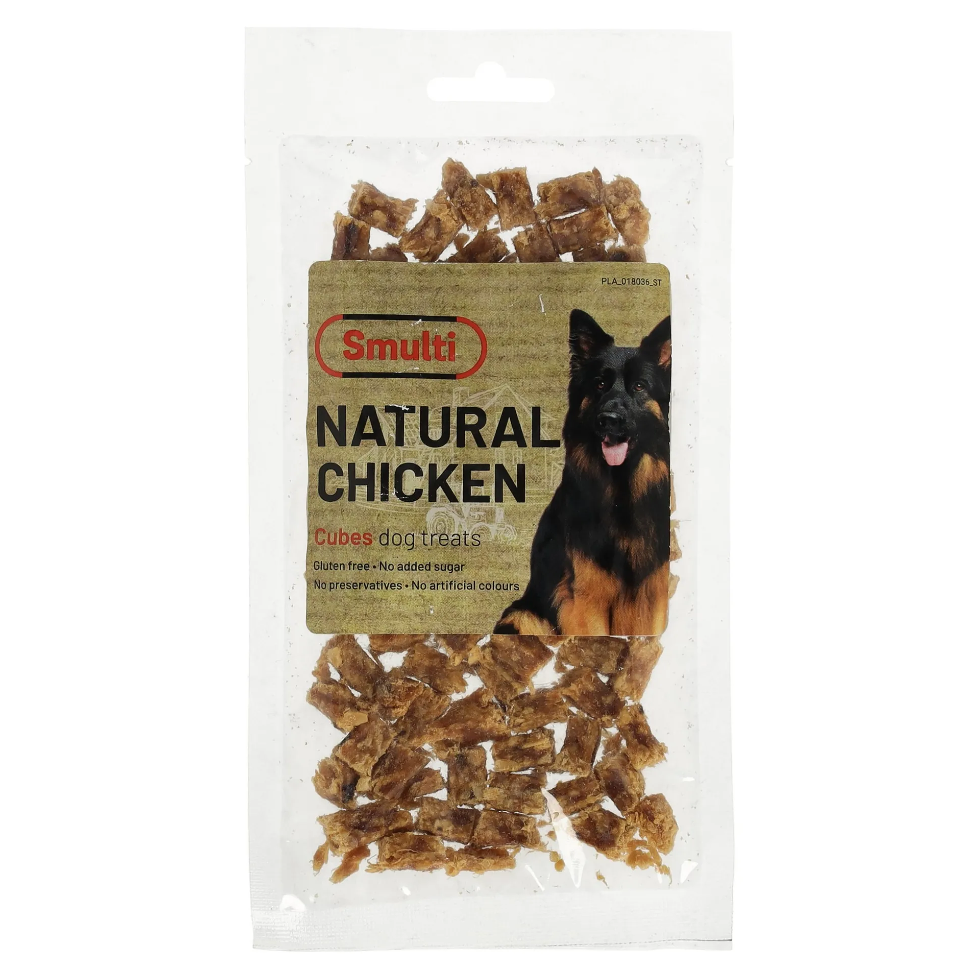 Hondensnack nature kip blokjes 80g Smulti