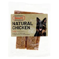 Hondensnack nature kip strips 100g Smulti