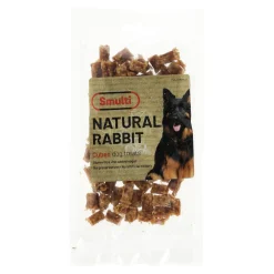 Hondensnack nature konijn blokjes 80g Smulti