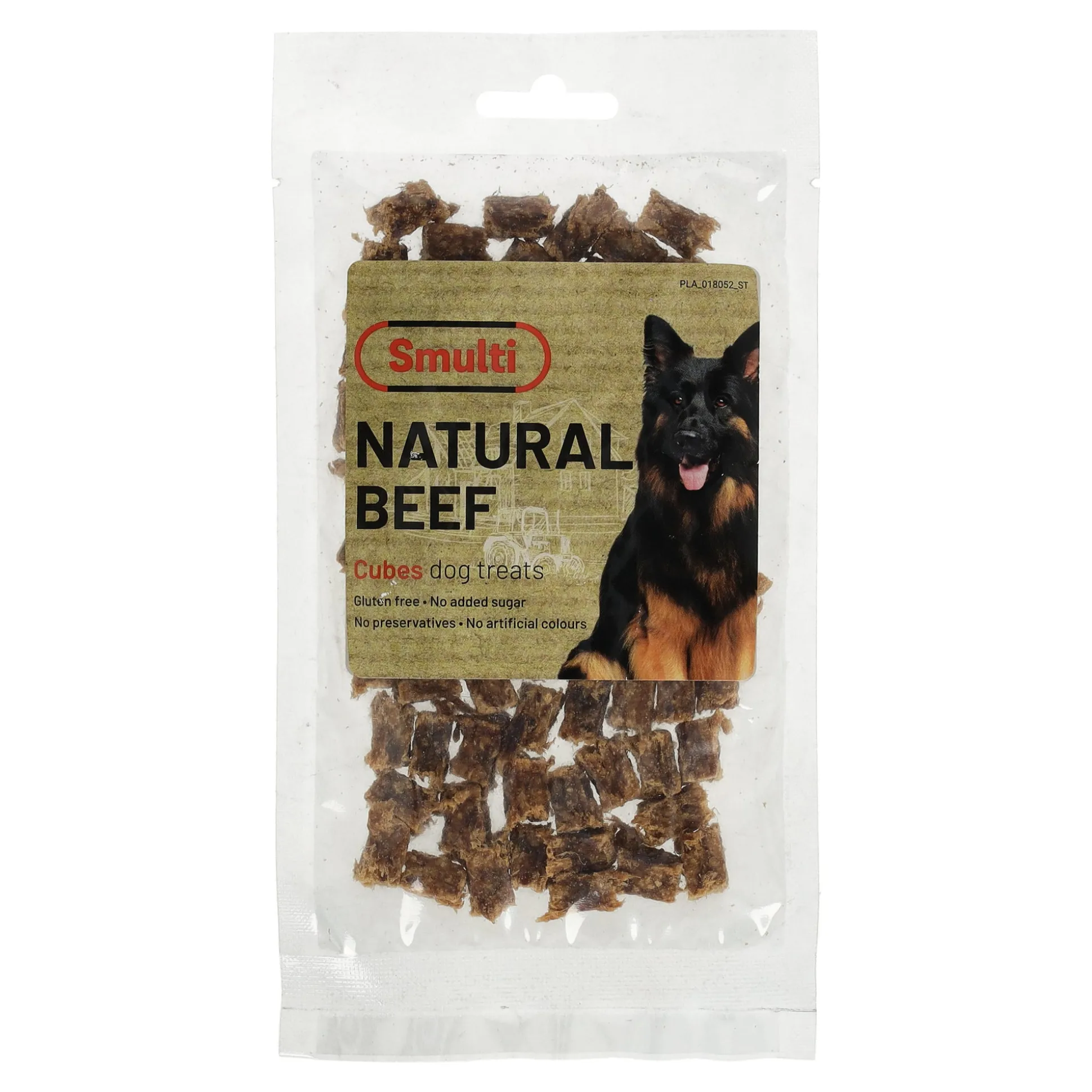Hondensnack nature rund blokjes 80g Smulti