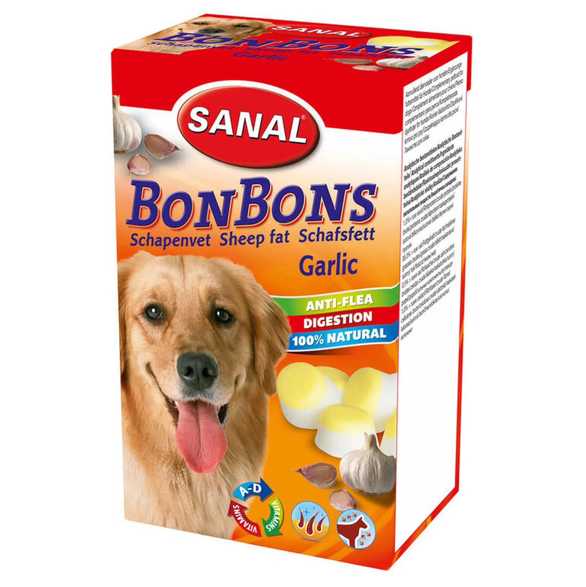 Hondensnack schapenvet bonbons knoflook