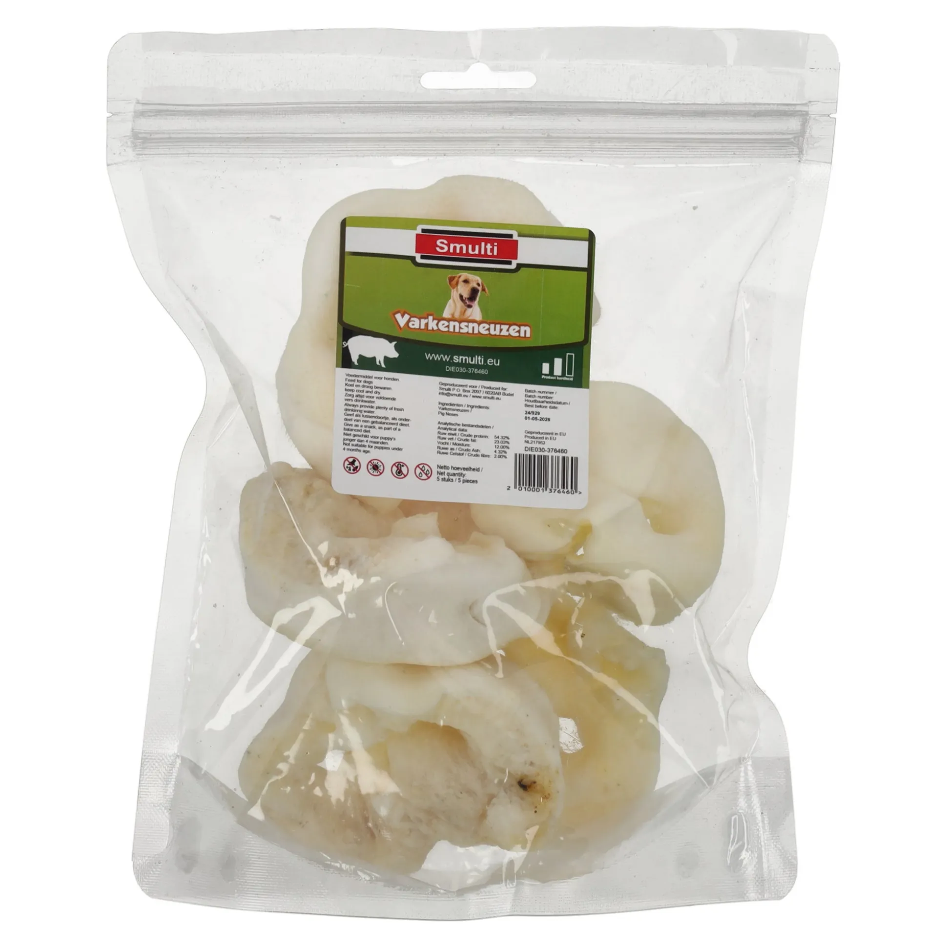 Hondensnack varkenssnuit wit 5st