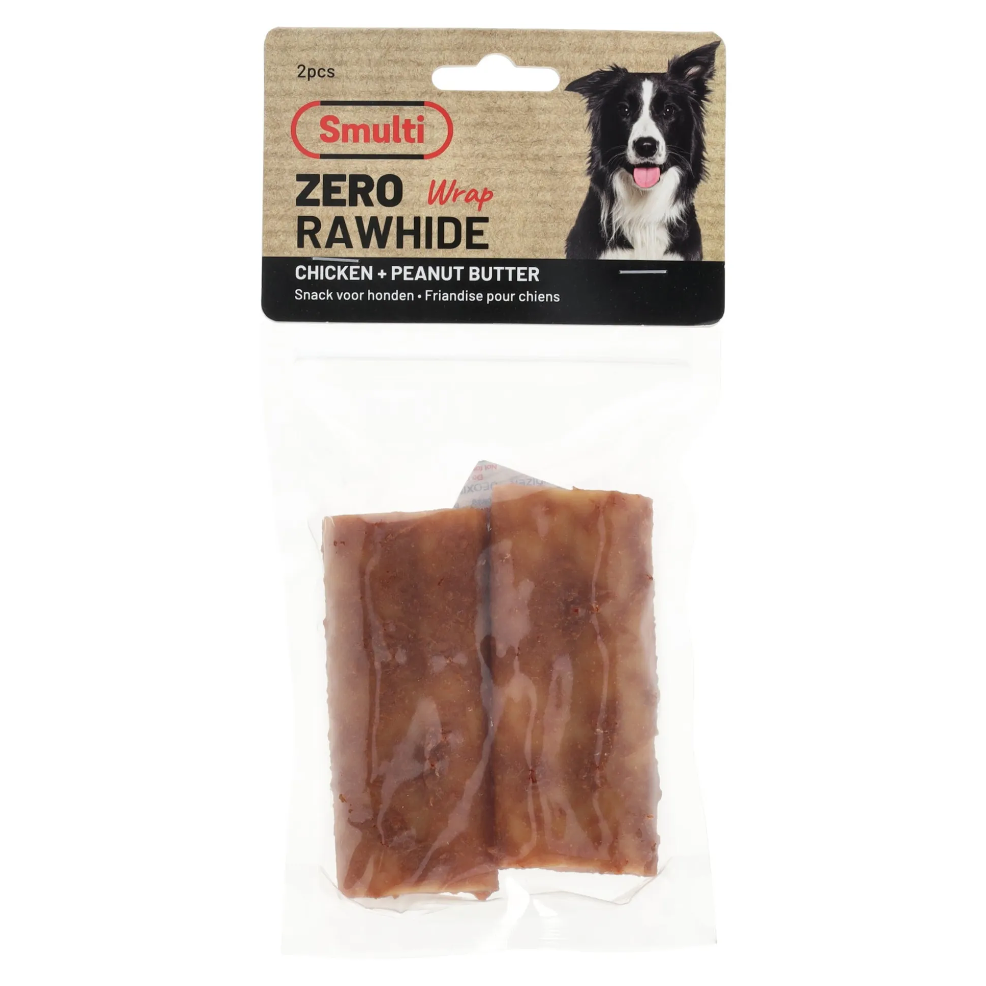 Hondensnack zero rawhide wrap kip met pindakaas 10 c...