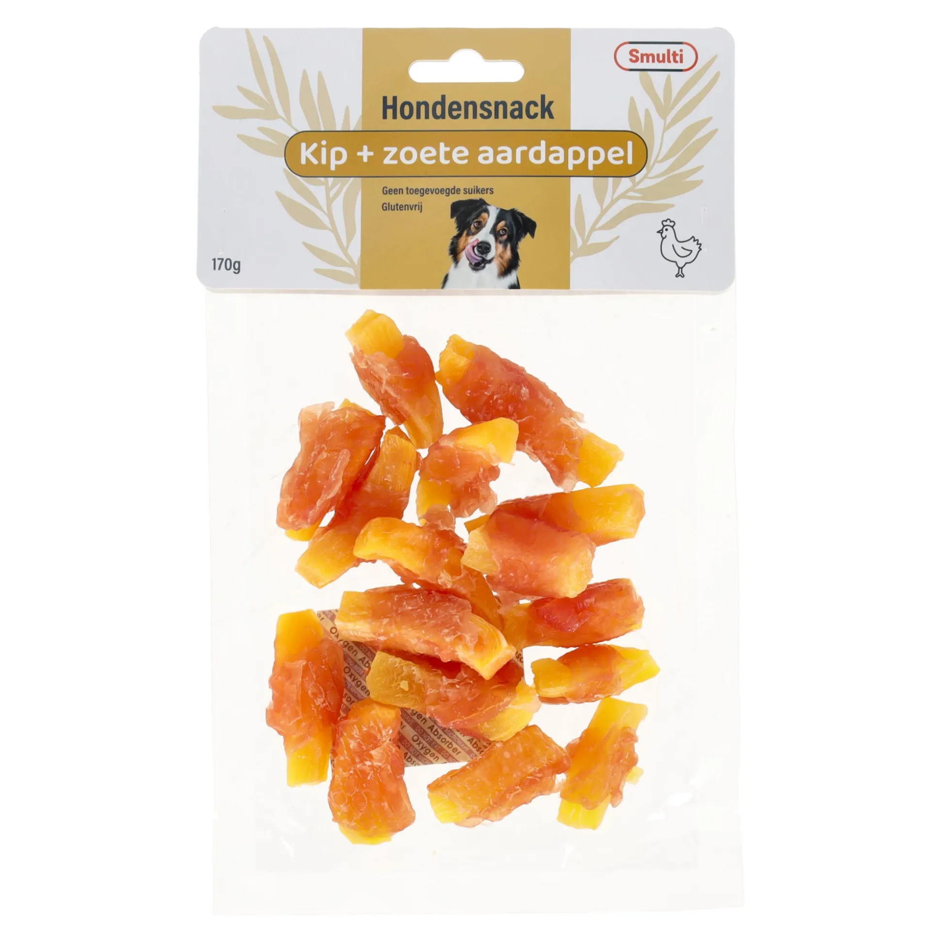 Hondensnack zoete aardappel met kip 170g