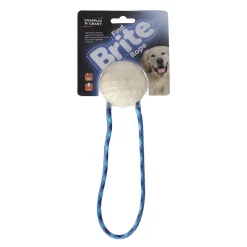 Hondenspeelgoed bal + touw glow 6cm