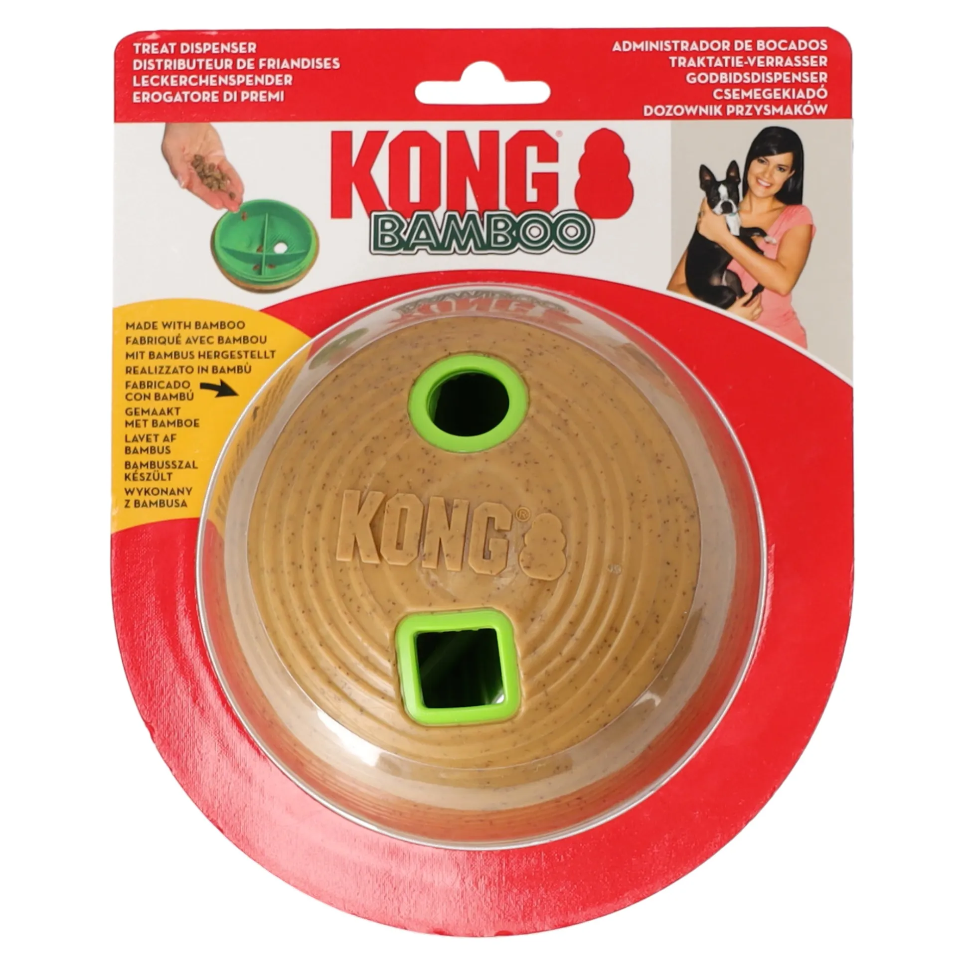 Hondenspeelgoed feeder ball bamboo M