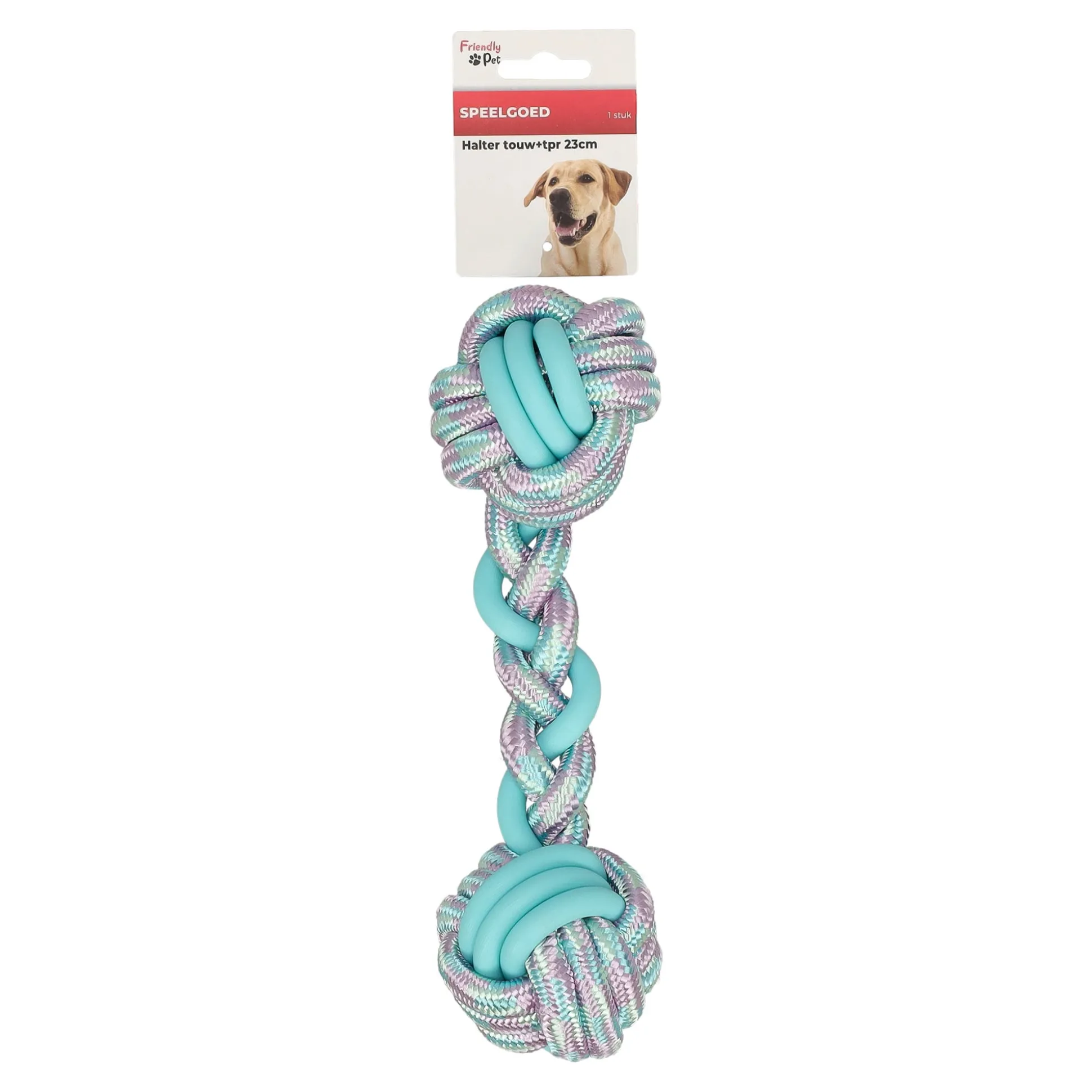 Hondenspeelgoed halter touw TPR 23cm