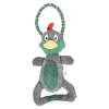 Hondenspeelgoed kip 35cm grijs/groen eco