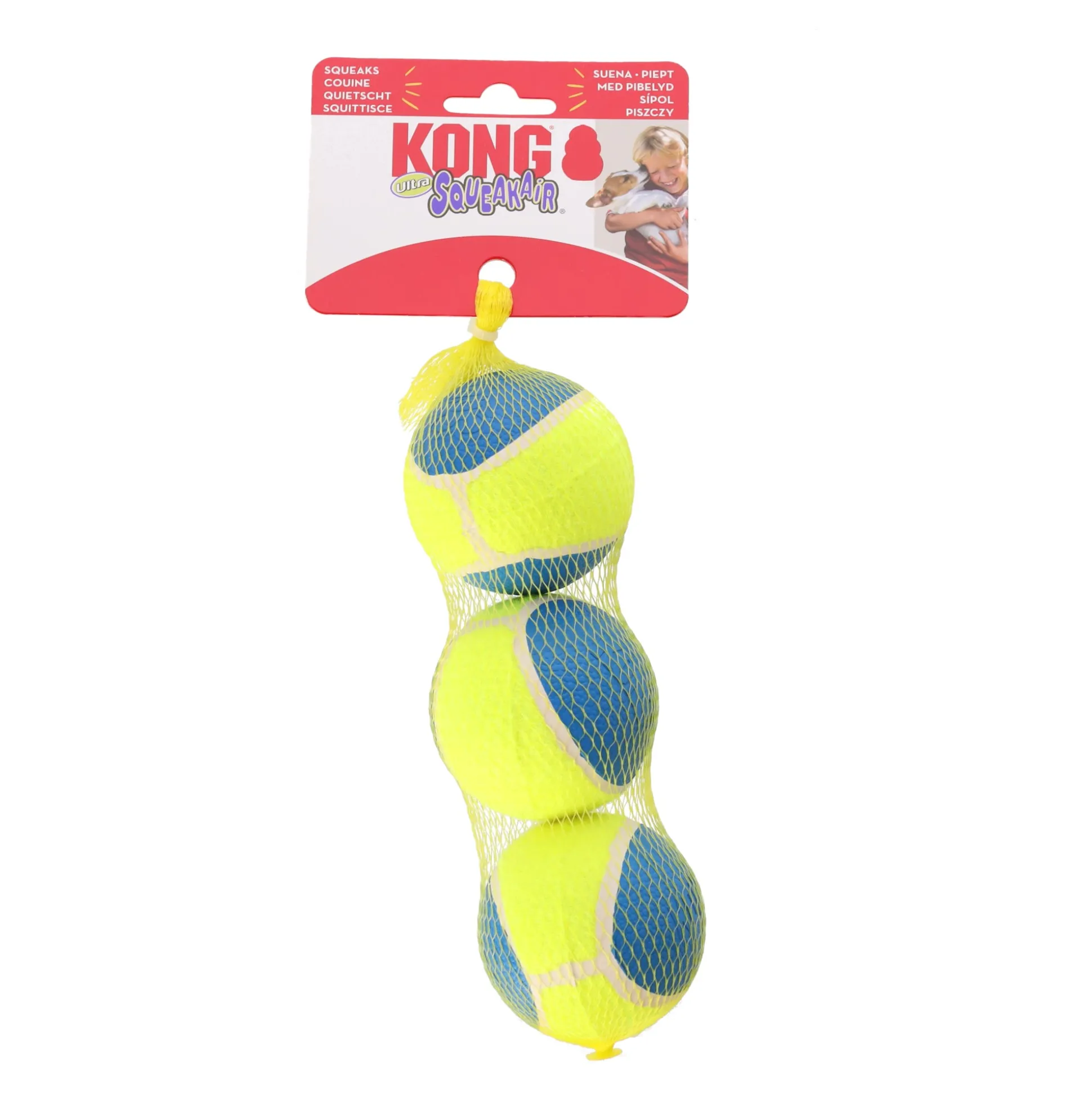 Hondenspeelgoed Kong squeckair bal M 3st