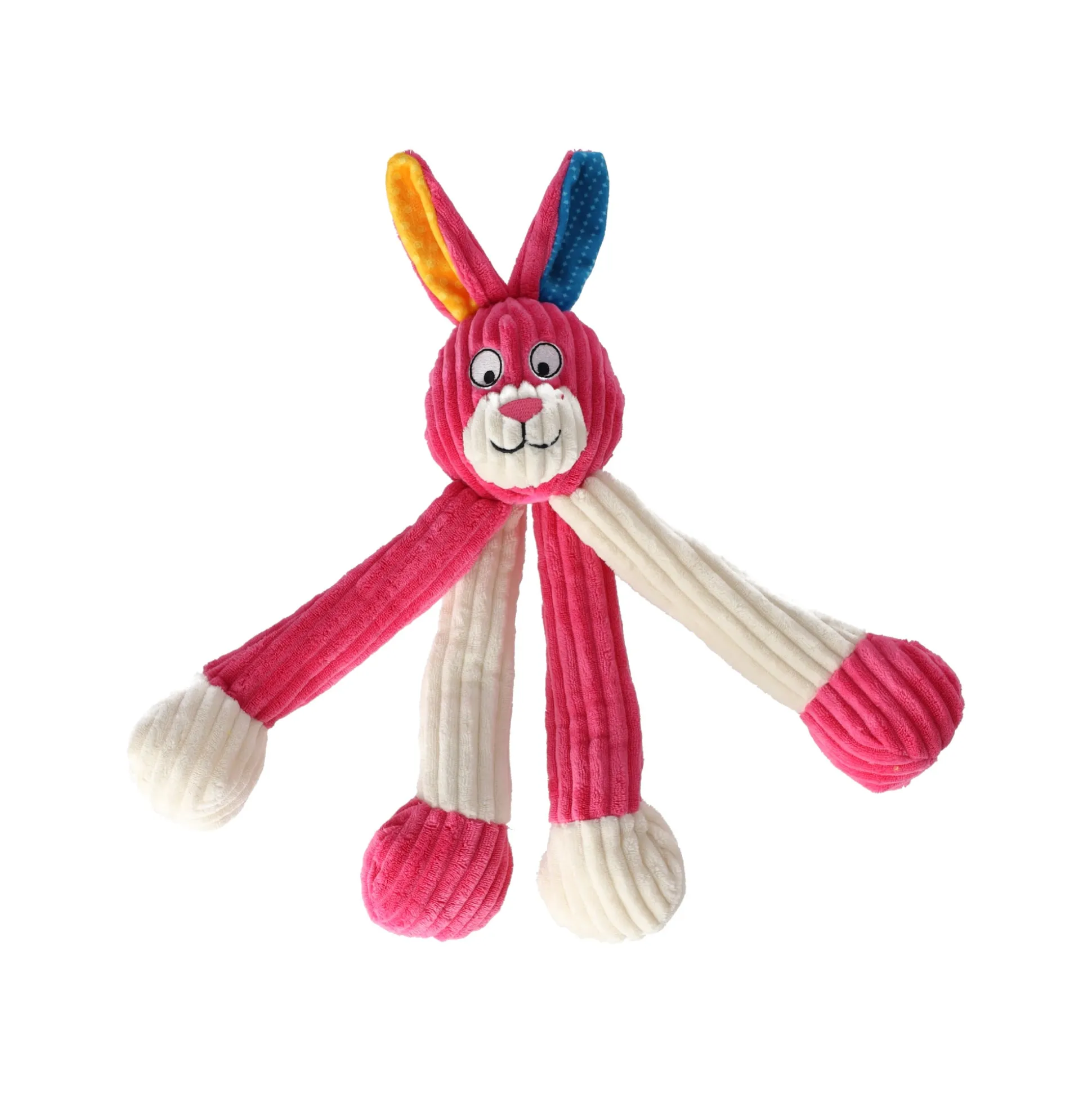 Hondenspeelgoed konijn roze 13x37cm