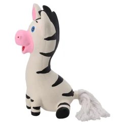 Hondenspeelgoed latex zebra 13cm