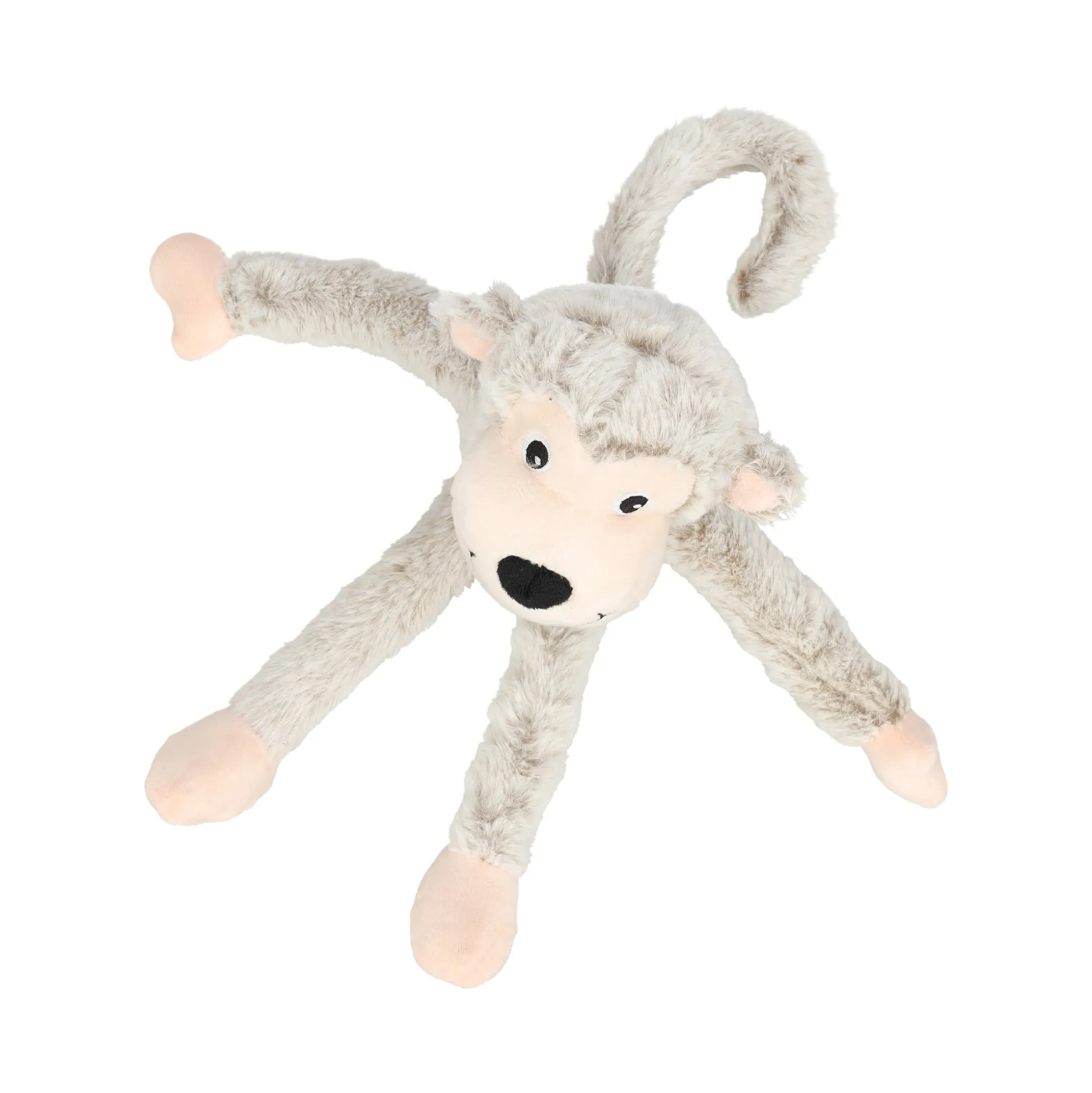 Hondenspeelgoed Minka aap beige 23x12x40cm