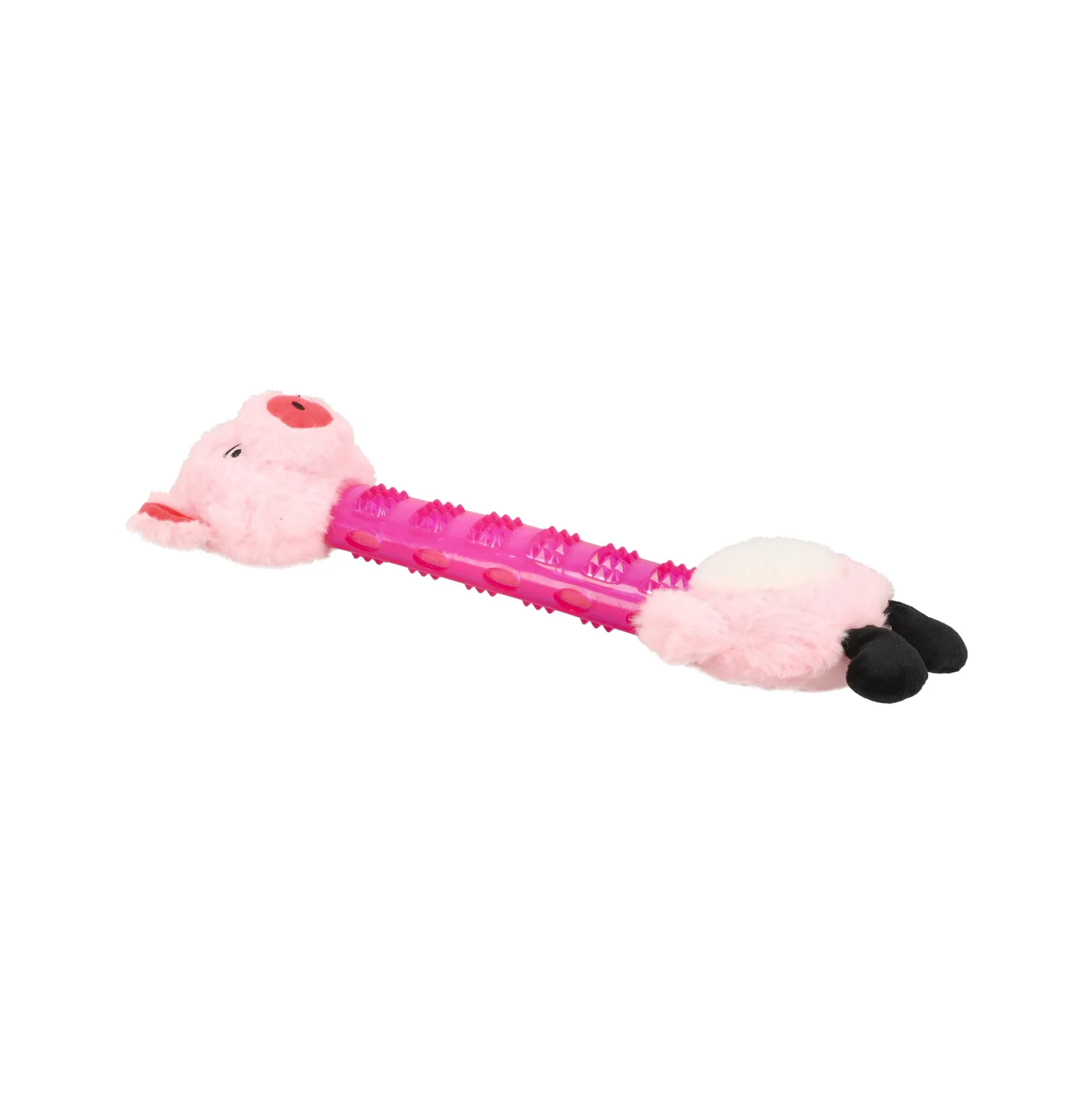 Hondenspeelgoed Necki varken plush roze 38x15x7cm