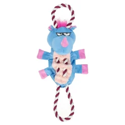Hondenspeelgoed neushoorn+touw 48cm