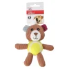 Hondenspeelgoed Nilak beer plush + tennisbal bruin 15cm